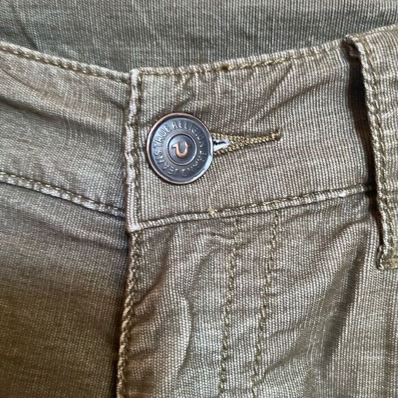 True Religion Rocco Green Corduroy Relaxed Fit Pants Size 34 - Picture 7 of 7